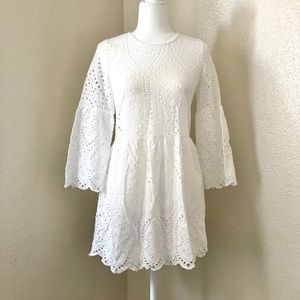 White Eyelet Summer Dress